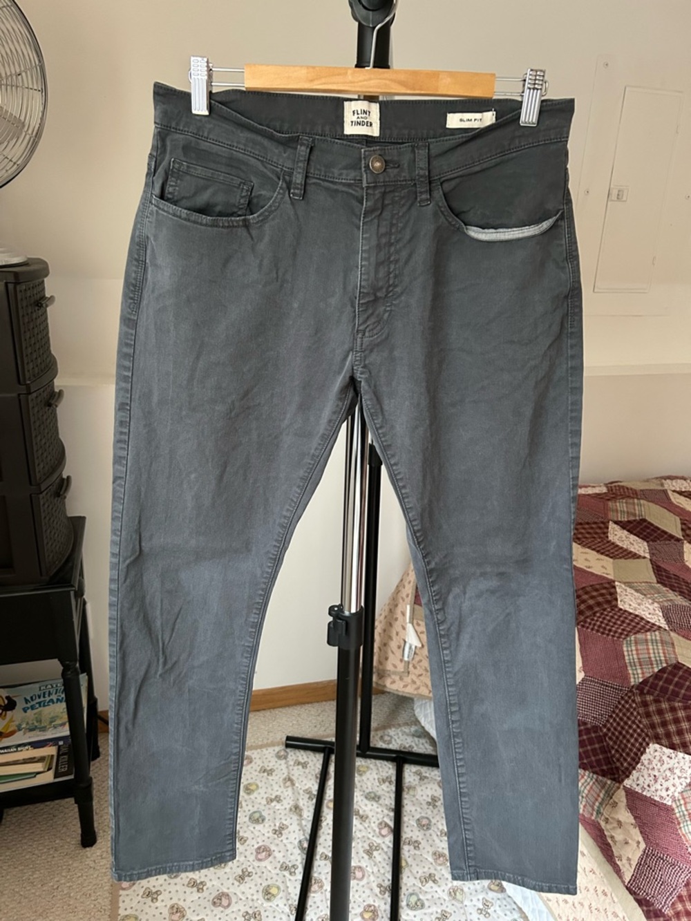 Flint and Tinder Huckberry Slim Fit Gray Pants 32x30